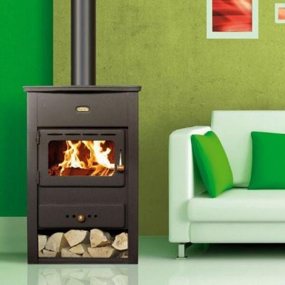CV houtkachel met gietijzeren blad Prity K1 CP W8, 13.1kW - Houtkachels