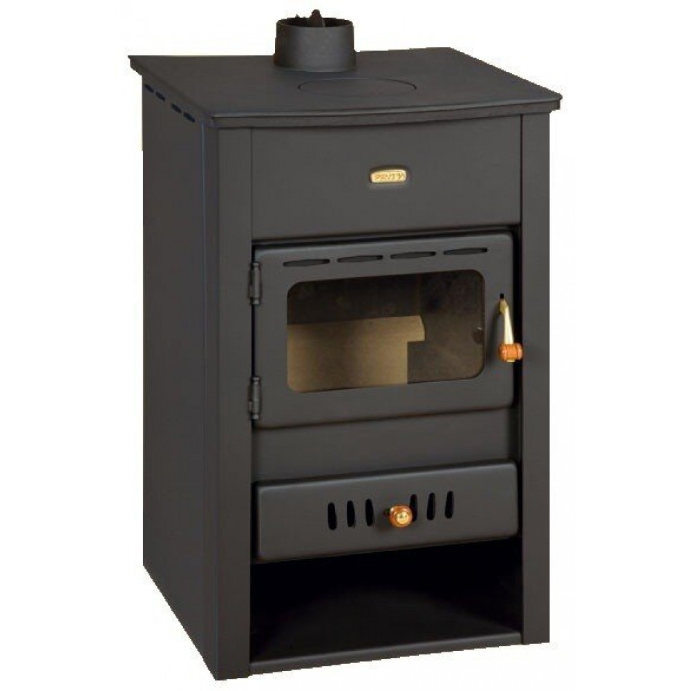 CV houtkachel Prity K2 CP W10 met gietijzeren blad, 13.3kW | CV houtkachels | Houtkachels |