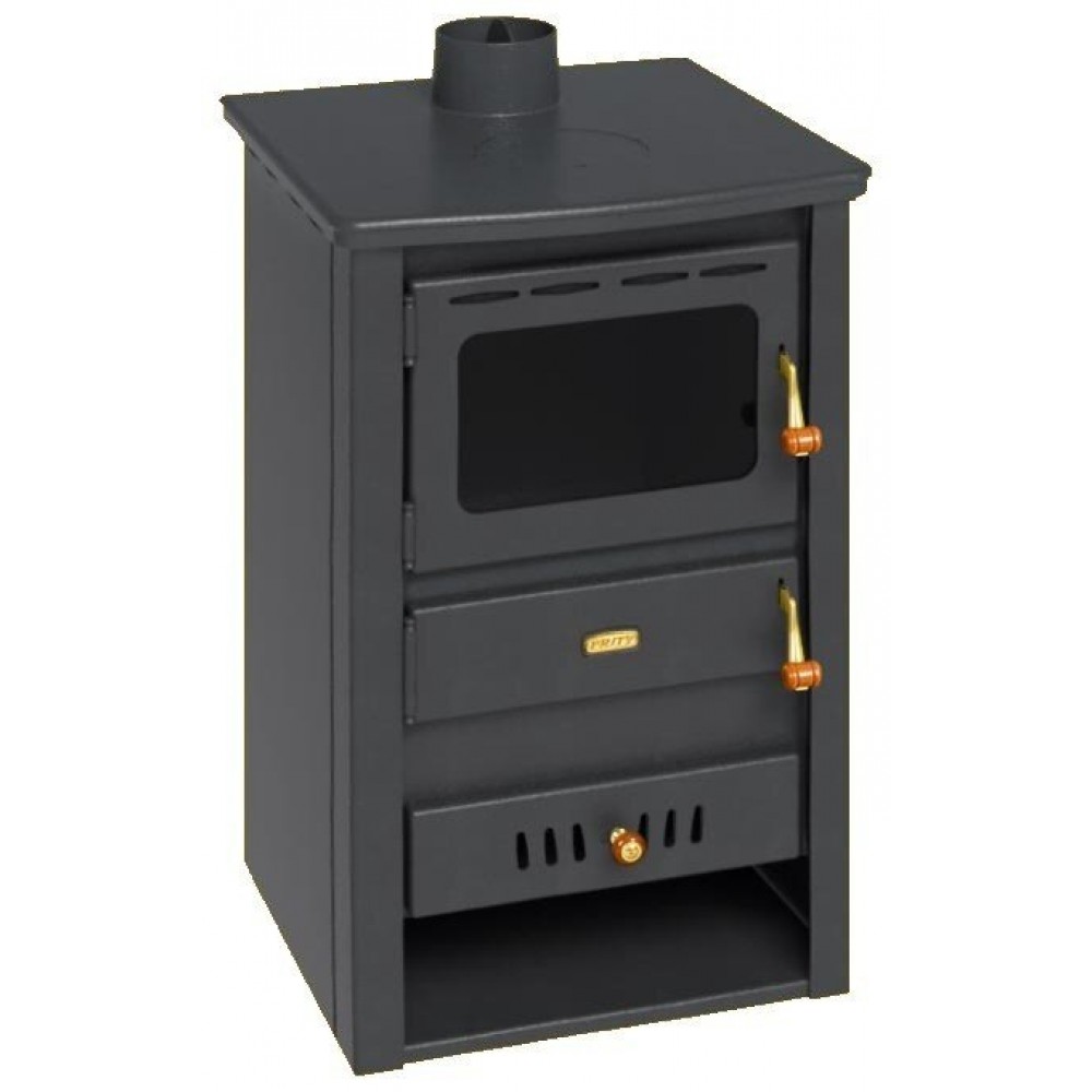 CV houtkachel Prity K22 CP W10 met gietijzeren blad, 13,3kW | CV houtkachels | Houtkachels |