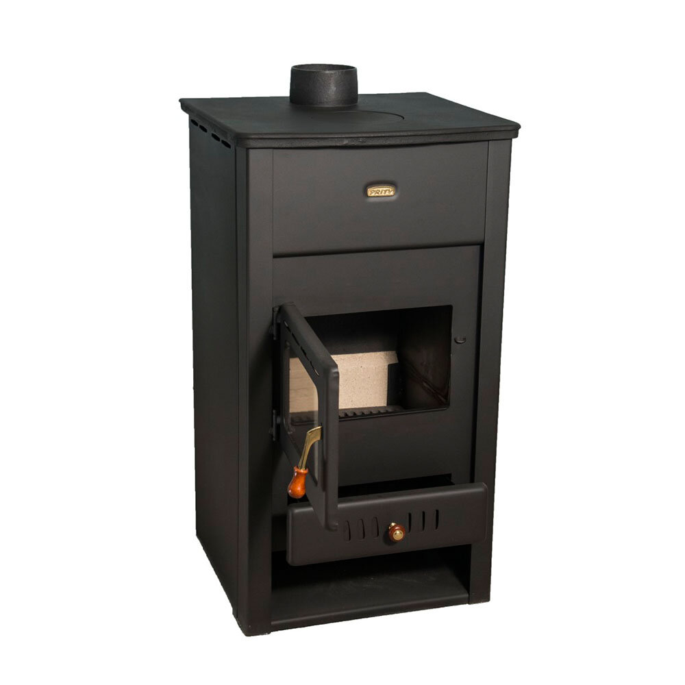 Houtkachel Prity K2 CP met gietijzeren blad, 10.4kW | Air houtkachels | Houtkachels |