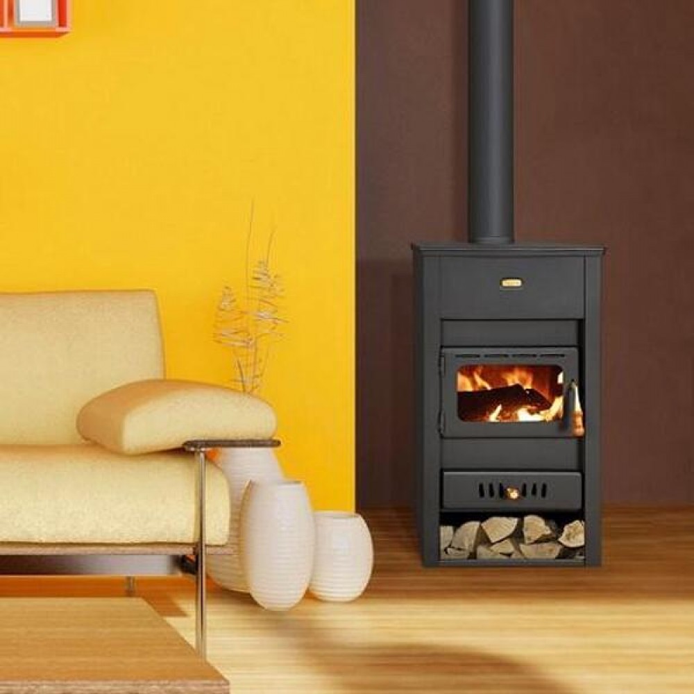 Houtkachel Prity K2 CP met gietijzeren blad, 10.4kW | Air houtkachels | Houtkachels |