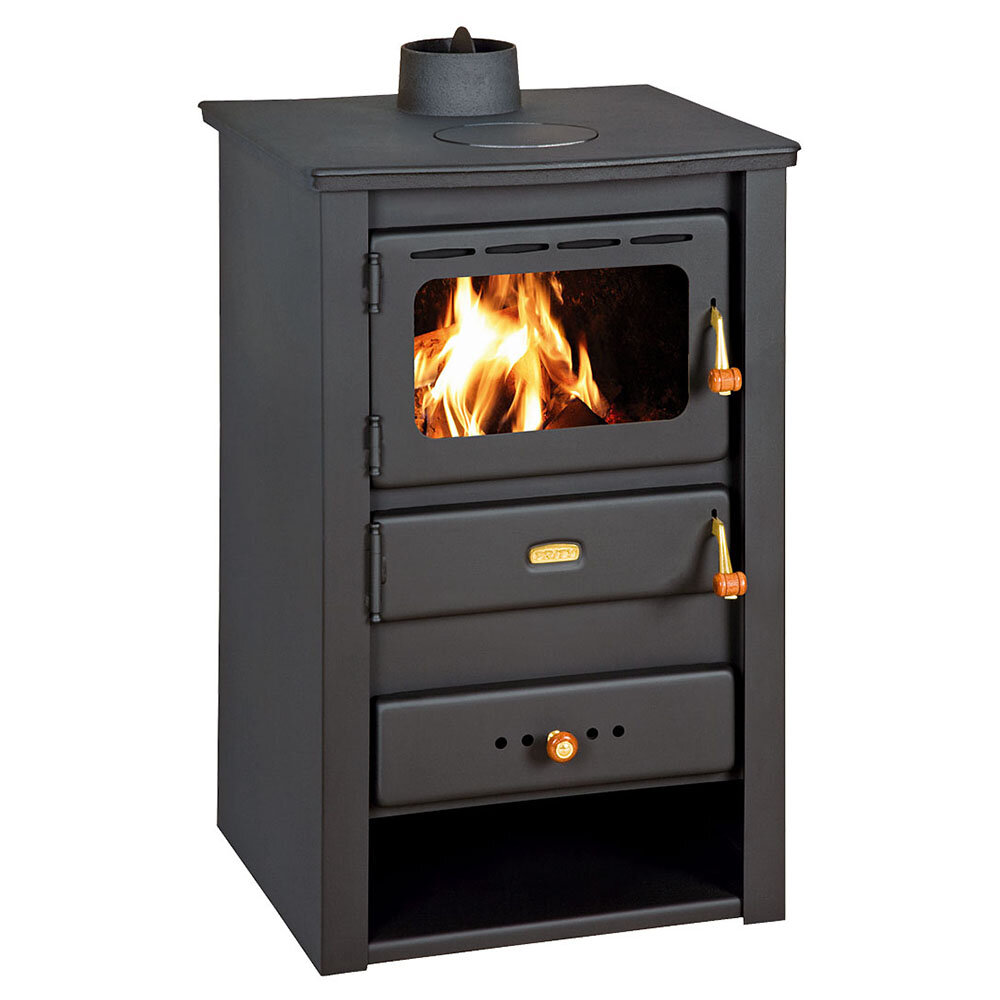 Houtkachel met gietijzeren blad Prity K22 CP 10.4kW | Gietijzeren houtkachels | Houtkachels |