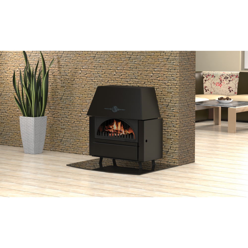Houtkachel met gietijzeren deur Alfa Plam Rustikal, 11kW | Gietijzeren houtkachels | Houtkachels |
