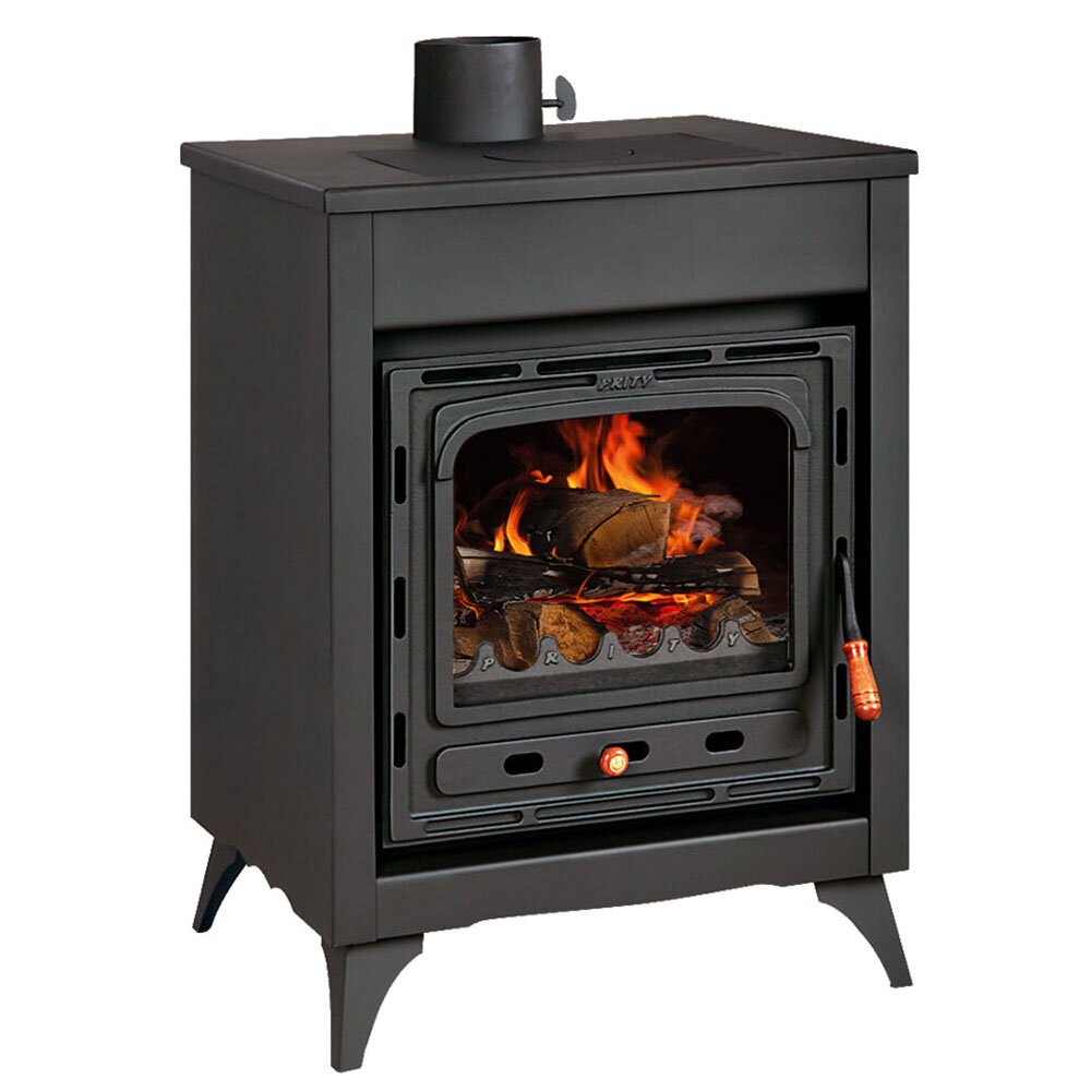 Houtkachel met gietijzeren deur Prity CMR, 15kW | Gietijzeren houtkachels | Houtkachels |