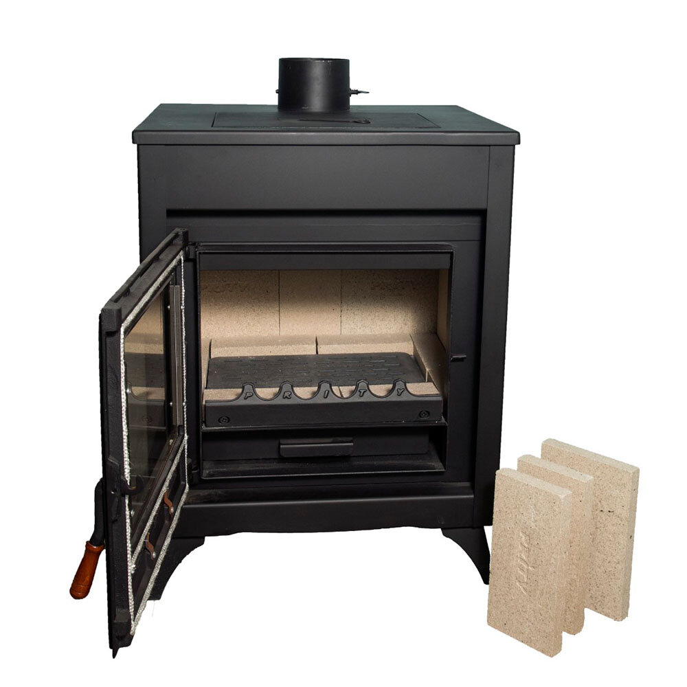 Houtkachel met gietijzeren deur Prity CMR, 15kW | Gietijzeren houtkachels | Houtkachels |
