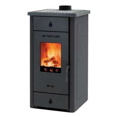 Houtkachel Alfa Plam Elita 3 Antraciet 7kW, Log - Houtkachels