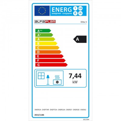 Houtkachel Alfa Plam Elita 3 Antraciet 7kW, Log - Houtkachels