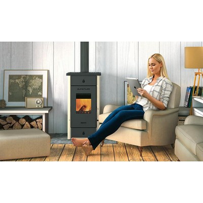 Houtkachel Alfa Plam Elita 3 Ivoor 7kW - Houtkachels