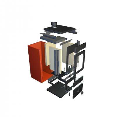 CV houtkachel MBS Thermo Vesta Zwart, 9kW - Houtkachels