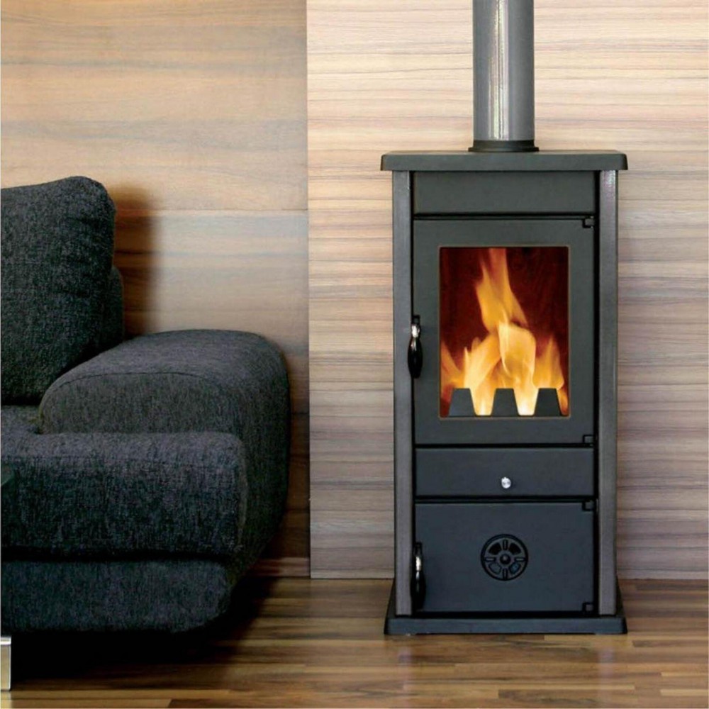 CV houtkachel MBS Thermo Vesta Zwart, 9kW | CV houtkachels | Houtkachels |
