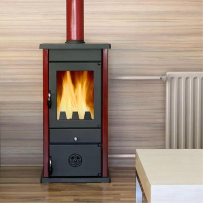 CV houtkachel MBS Thermo Vesta Rood, 11.2kW - CV houtkachels