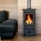 Houtkachel MBS Vesta 10kW Zwart, Log | Air houtkachels | Houtkachels |