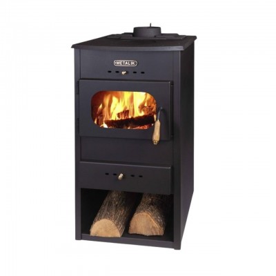 Houtkachel Metalik Hit Cast iron met gietijzeren bovenblad, 8.6 kW - 
