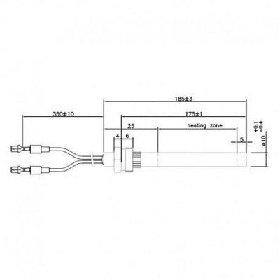Gloeibougie pelletkachel BURNiT, Piazzetta, Karmek, MCZ, Ungaro, Superior, Cadel en anderen, totale lengte 185 mm, 350W - Productenvergelijking