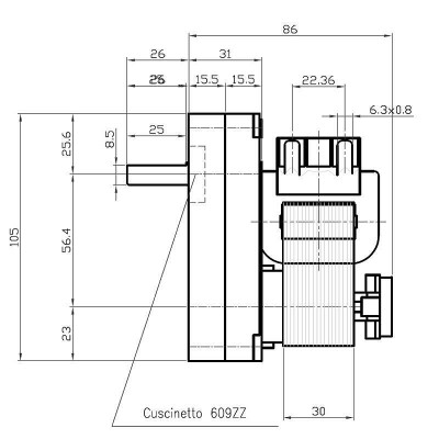 Vijzelmotor pelletkachel Kenta K9175051 voor Deville, TMC, Edilkamin, 1.5RPM - Vijzelmotor voor pelletkachel