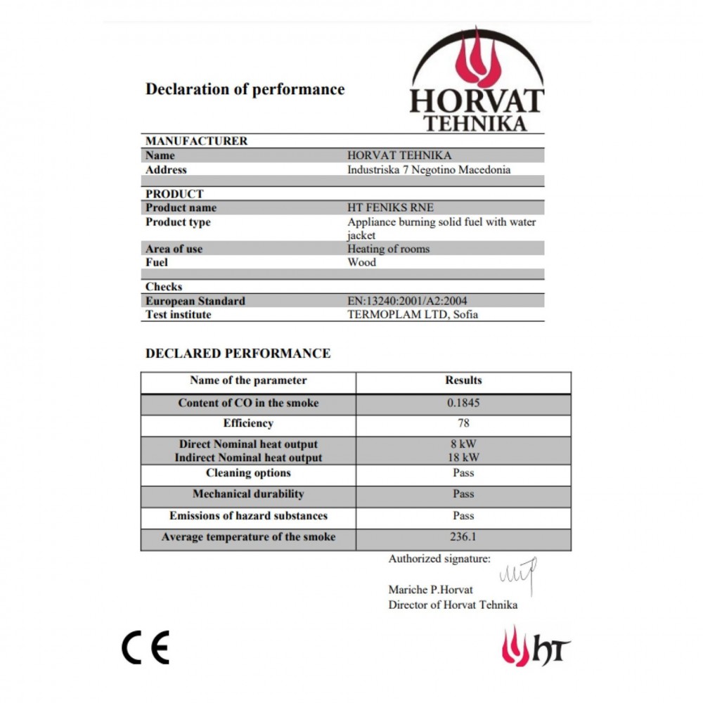 CV houtkachel met oven Horvat Feniks RNE 26 kW | CV houtkachels | Houtkachels |