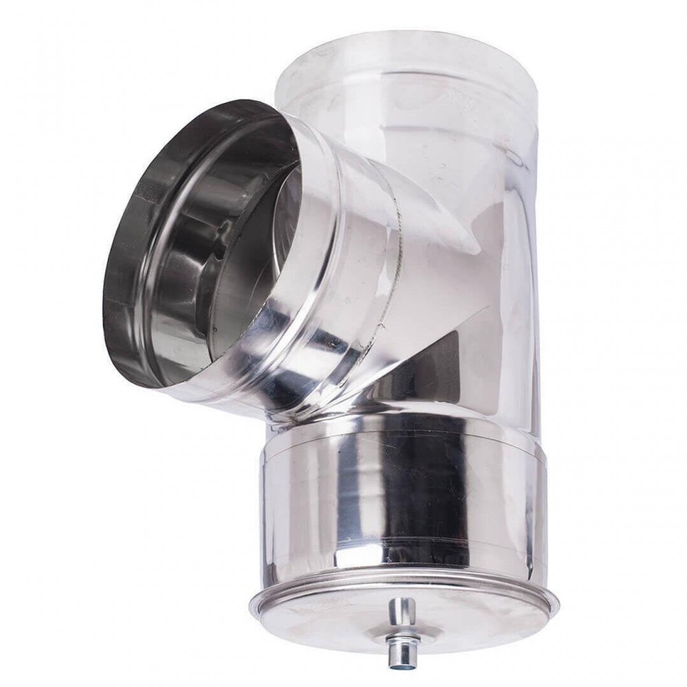 Rookkanaal set, voor pelletkachel, roestvrij staal AISI 304, 100-130 mm | Rookkanaal sets | Schoorstenen |