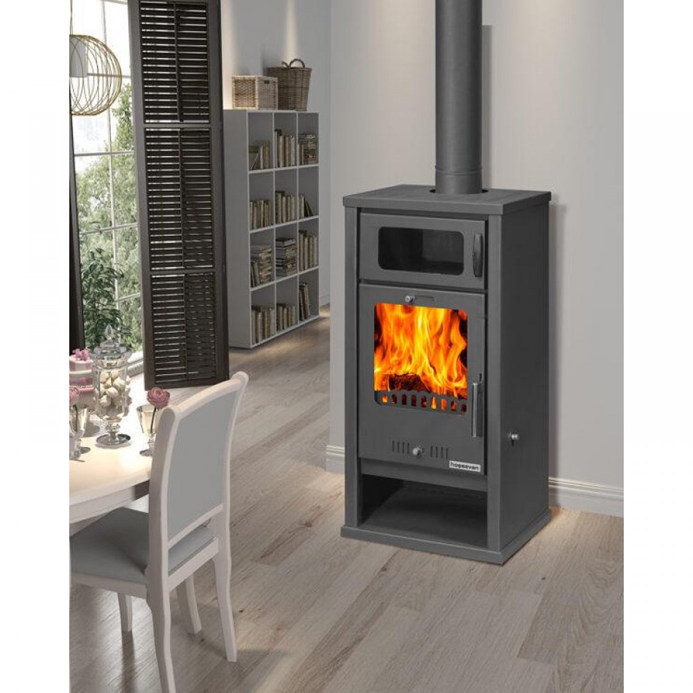 Houtkachel met oven Balkan Energy Troy, 7.8kW | Air houtkachels | Houtkachels |