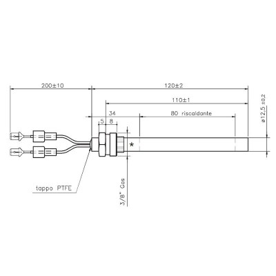 Gloeibougie pelletkachel Girolami, totale lengte 120mm, 235W - Productenvergelijking