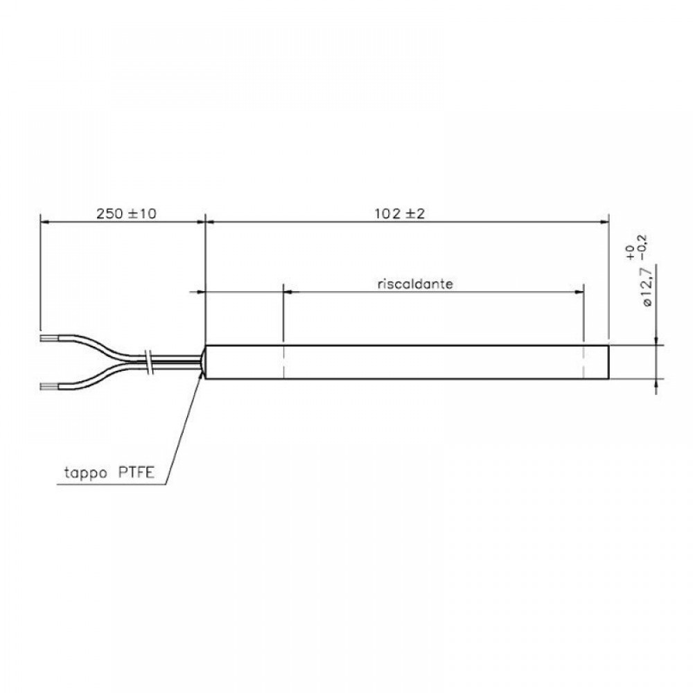 Gloeibougie pelletkachel Arce, Cadel, Eurofiamma, Eurosteack en anderen, totale lengte 101mm, 300W | Gloeibougie voor pelletkachel | Pelletkachel onderdelen |