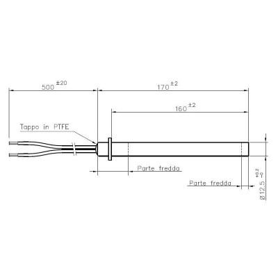 Gloeibougie pelletkachel Palazzetti, Cadel, Thermorossi, Olimpia Splendid, totale lengte 170mm, 350W - Productenvergelijking