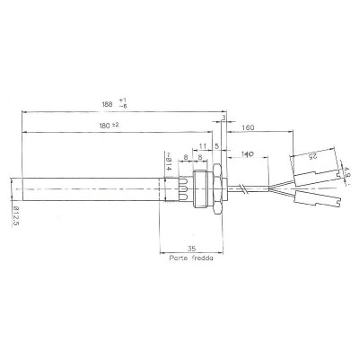 Gloeibougie pelletkachel Palazzetti en anderen, totale lengte 188mm, 350W - Productenvergelijking