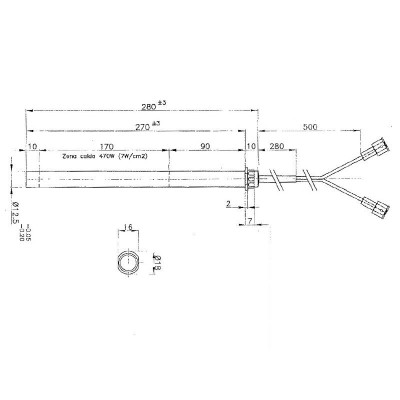 Gloeibougie pelletkachel Edilkamin en anderen, totale lengte 280mm, 470W - Productenvergelijking