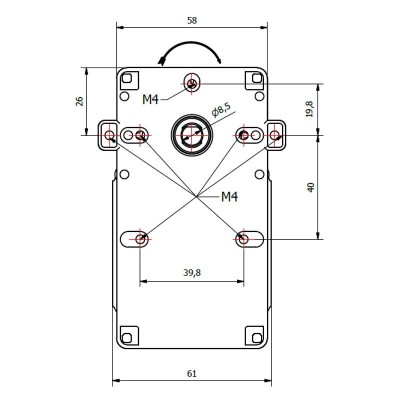 Vijzelmotor pelletkachel Kenta K9115003 voor Deville, Adler, Clam, Vulcania, Puros, 1,5 RPM - Vijzelmotor voor pelletkachel