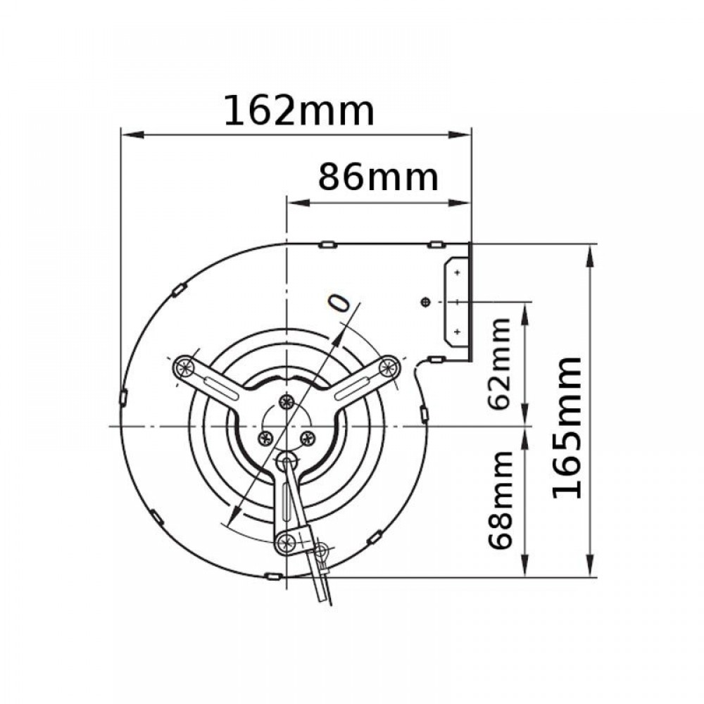 Centrifugaalventilator EBM voor pelletkachels Caminetti Montegrappa, Ecoteck, MCZ, Palazzetti, Ravelli, Royal en anderen, debiet 265 m³/h | Ventilatoren en blazers voor pelletkachel | Pelletkachel onderdelen |