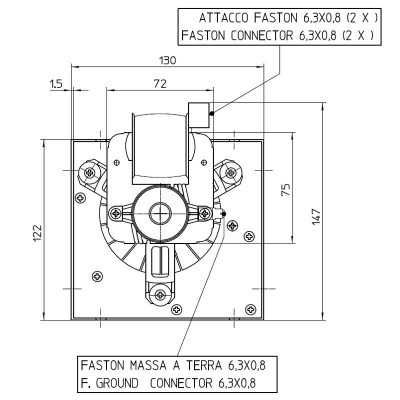 Tangentiële ventilator Fergas voor pelletkachels Cadel en anderen met Ø80 mm, Flow 305 m³/h - Productenvergelijking