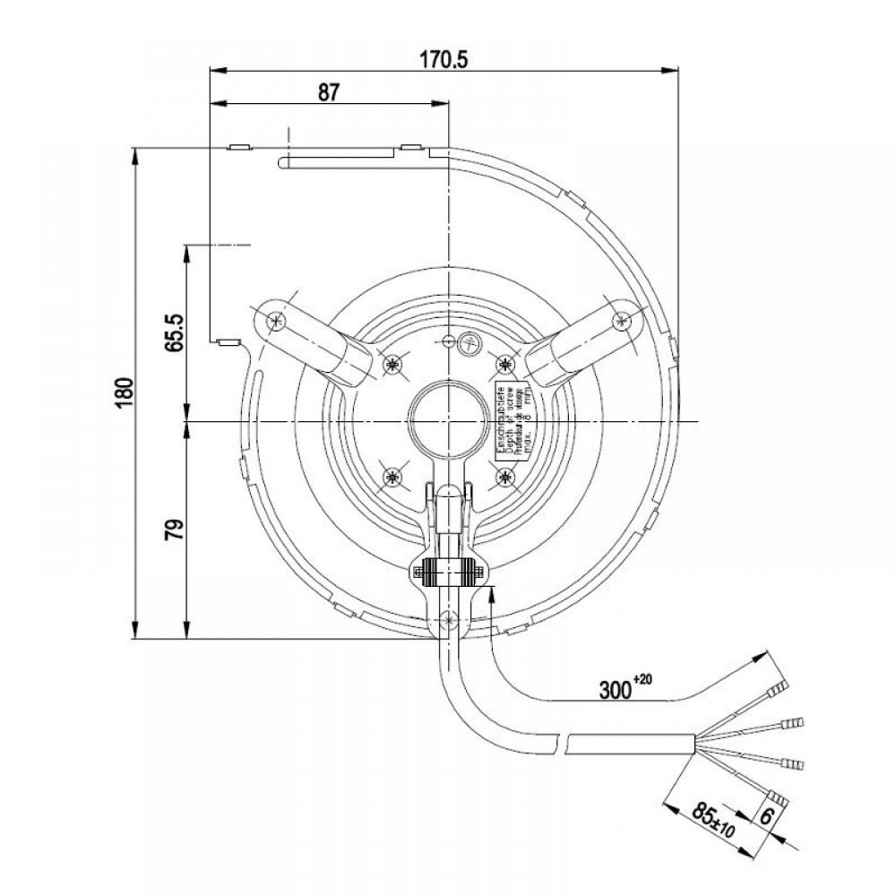 Centrifugaalventilator EBM voor pelletkachels Clam en anderen, debiet 640 m³/u | Ventilatoren en blazers voor pelletkachel | Pelletkachel onderdelen |