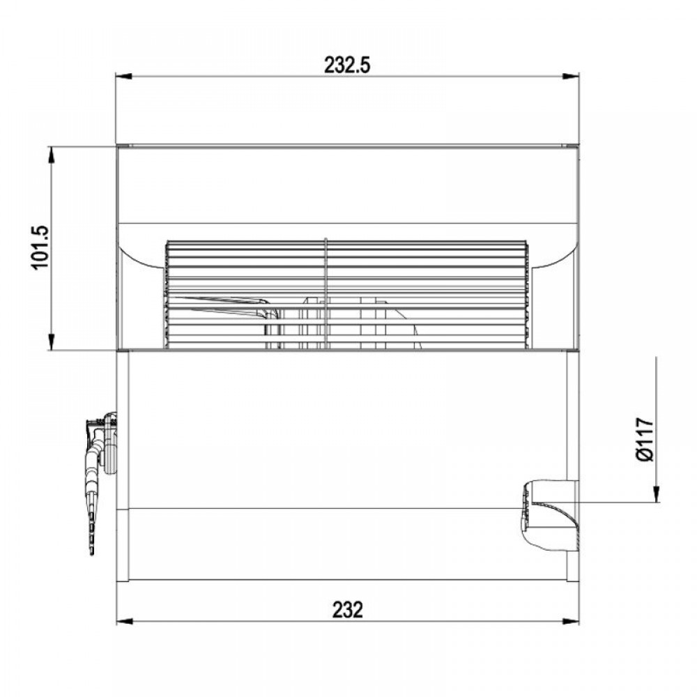 Centrifugaalventilator EBM voor pelletkachels Edilkamin, Karmek One, debiet 800 m³/h | Ventilatoren en blazers voor pelletkachel | Pelletkachel onderdelen |