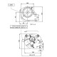 Tangentiële ventilator met Ø80 mm, debiet 175/195 m³/h | Ventilatoren en blazers | Pelletkachel onderdelen |