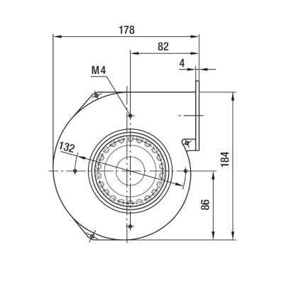 Centrifugaalventilator EBM voor pelletkachels Clam, debiet 265 m³/h - Productenvergelijking