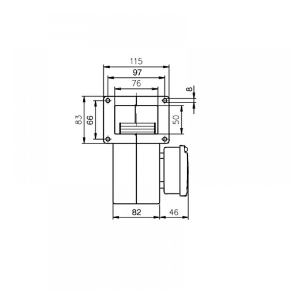 Centrifugaalventilator EBM voor pelletkachels Edilkamin, Ecoteck, Ravelli, debiet 155 m³/h | Ventilatoren en blazers voor pelletkachel | Pelletkachel onderdelen |