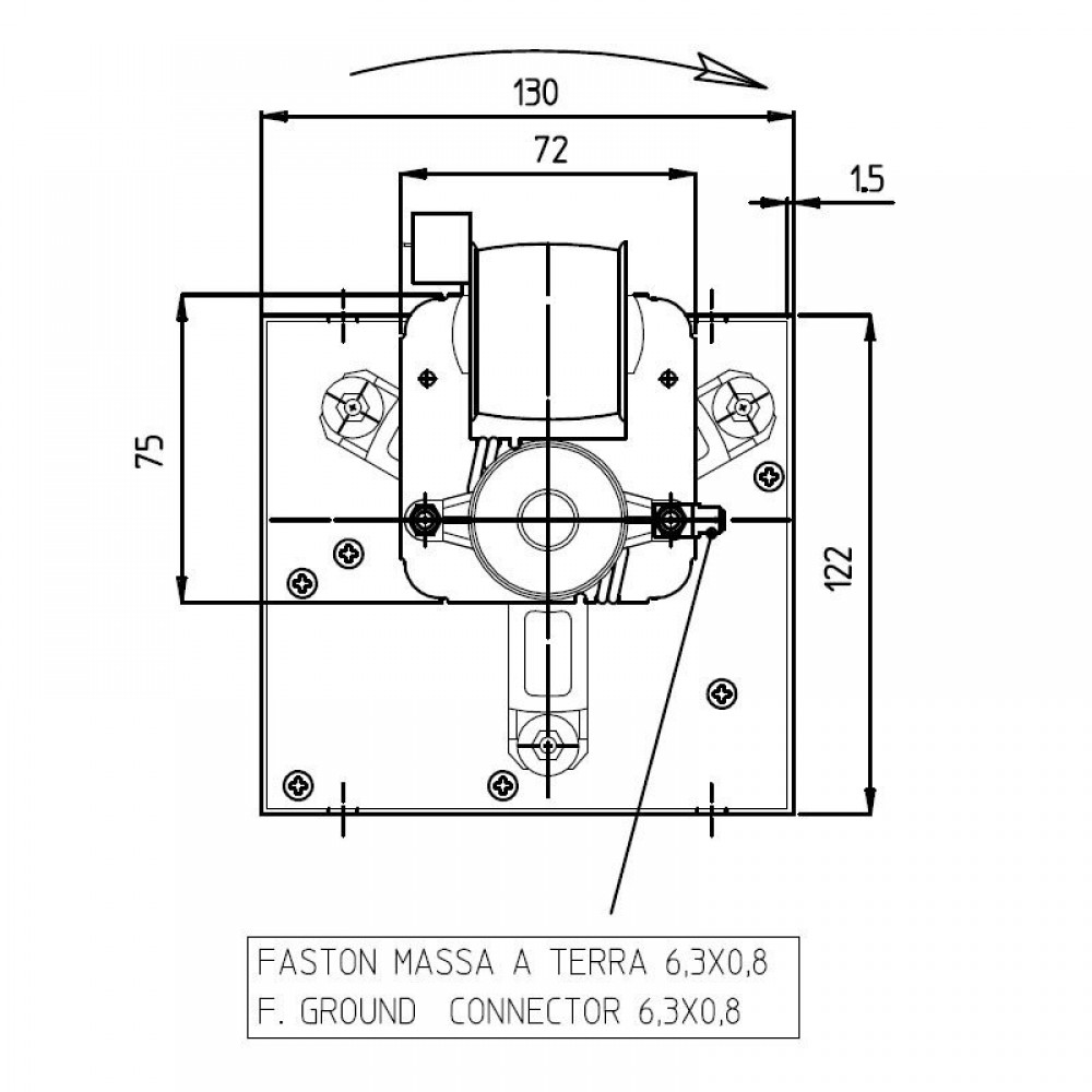 Tangentiële ventilator voor pelletkachels Eva Calor, Prisma, met Ø80 mm, Flow 251-302 m³/h | Ventilatoren en blazers voor pelletkachel | Pelletkachel onderdelen |