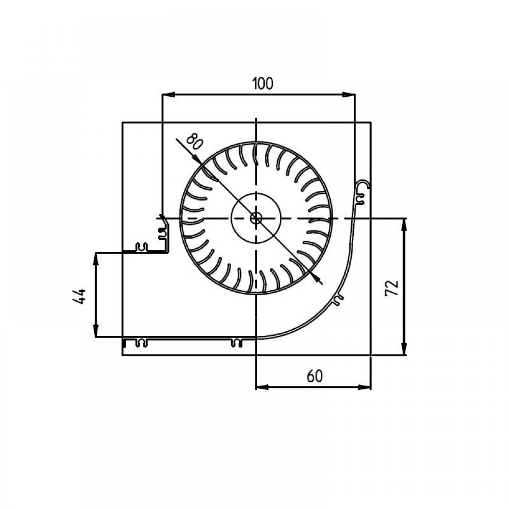 Tangentiële ventilator voor pelletkachels Eva Calor, Prisma, met Ø80 mm, Flow 251-302 m³/h | Ventilatoren en blazers voor pelletkachel | Pelletkachel onderdelen |