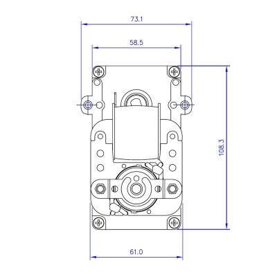 Holle as vijzelmotor pelletkachel Mellor KB1004, 5RPM voor Karmek One, Eurostek en anderen - Vijzelmotor voor pelletkachel