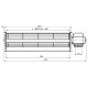 Tangentiële ventilator Fergas voor pelletkachels Ferroli, Lincar, Olimpia Splendid e.a. met Ø60 mm, Flow 210 m³/h | Ventilatoren en blazers | Pelletkachel onderdelen |