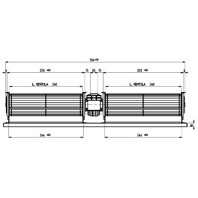 Dubbele dwarsstroomventilator voor pelletkachels Cadel, Ravelli, Edilkamin en anderen, met Ø60 mm, debiet 168 m³/h - Productenvergelijking