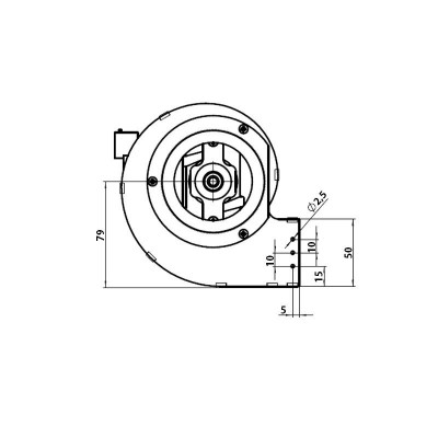 Centrifugaalventilator Fergas voor pelletkachels Ecoforest, Ecoteck, Edilkamin, Italiana Camini, Prisma, Ravelli, Sicalor en andere, debiet 440 m³/u - Productenvergelijking