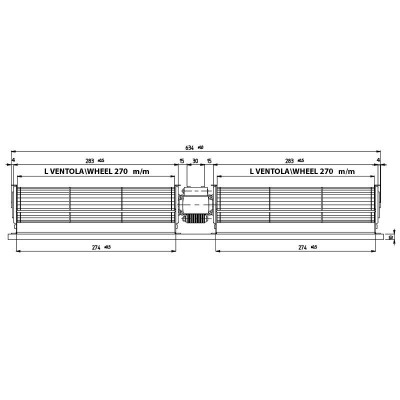 Dubbele tegenstroomventilator Fergas voor pelletkachels Edilkamin, Ecoteck, Ravelli, Ø60 mm, debiet 248 m³/h - Productenvergelijking