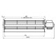 Tangentiële ventilator Fergas voor pelletkachels Deville met Ø60 mm, Flow 280 m³/h | Ventilatoren en blazers | Pelletkachel onderdelen |