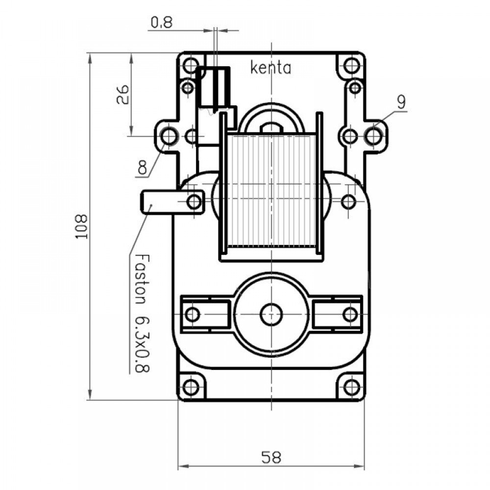 Holle als vijzelmotor pelletkachel Kenta K9117153, 5 RPM voor Ambiente E Calore, Bestfire, Cadel, Deville, Karmek One, Puros, Qlima, Italiana Camini en andere | Motorreductoren | Pelletkachel onderdelen |