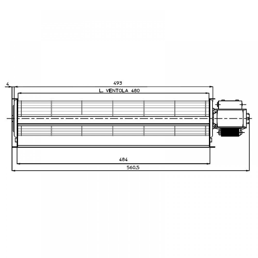 Tangentiële ventilator Fergas voor pelletkachels Edilkamin, Cadel, met Ø60 mm, Debiet 250 m³/h | Ventilatoren en blazers voor pelletkachel | Pelletkachel onderdelen |