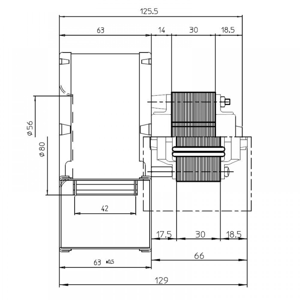 Centrifugaalventilator Fergas voor pelletkachels Ecoforest, Ravelli, debiet 121 m³/h | Ventilatoren en blazers voor pelletkachel | Pelletkachel onderdelen |