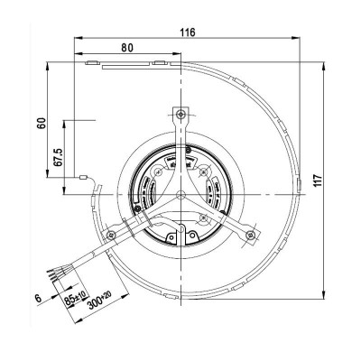 Centrifugaalventilator EBM voor pelletkachels Anselo Cola, Cadel, Deville, MCZ, Ferroli e.a., debiet 390 m³/h - Productenvergelijking