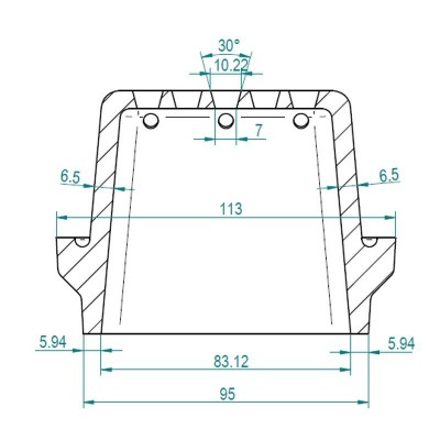 Gietijzeren branderpot voor pelletkachel, 113 x 93 mm - Pelletkachel onderdelen