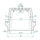 Gietijzeren branderpot voor pelletkachel, 113 x 93 mm | Vuurpotten | Verbrandingskamer |