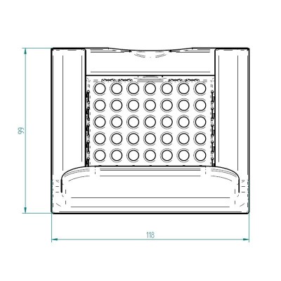 Gietijzeren branderpot voor pelletkachel, 118 x 99 mm - Pelletkachel onderdelen